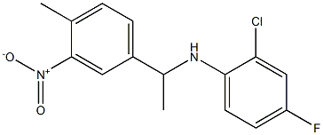 2-chloro-4-fluoro-N-[1-(4-methyl-3-nitrophenyl)ethyl]aniline