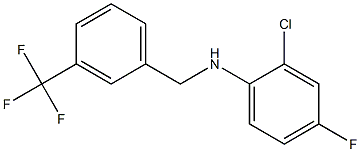 2-chloro-4-fluoro-N-{[3-(trifluoromethyl)phenyl]methyl}aniline,,结构式