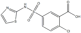 2-chloro-5-(1,3-thiazol-2-ylsulfamoyl)benzoic acid Struktur
