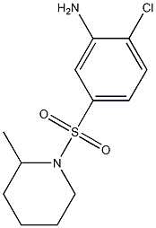 2-chloro-5-[(2-methylpiperidine-1-)sulfonyl]aniline 化学構造式