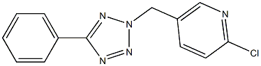 2-chloro-5-[(5-phenyl-2H-1,2,3,4-tetrazol-2-yl)methyl]pyridine Struktur