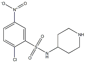  2-chloro-5-nitro-N-(piperidin-4-yl)benzene-1-sulfonamide