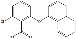 2-chloro-6-(naphthalen-1-yloxy)benzoic acid,,结构式