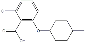 2-chloro-6-[(4-methylcyclohexyl)oxy]benzoic acid,,结构式