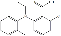 2-chloro-6-[ethyl(2-methylphenyl)amino]benzoic acid,,结构式