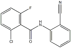 2-chloro-N-(2-cyanophenyl)-6-fluorobenzamide Structure
