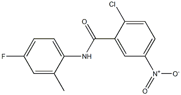 2-chloro-N-(4-fluoro-2-methylphenyl)-5-nitrobenzamide,,结构式
