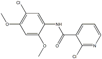 2-chloro-N-(5-chloro-2,4-dimethoxyphenyl)pyridine-3-carboxamide,,结构式