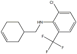 2-chloro-N-(cyclohex-3-en-1-ylmethyl)-6-(trifluoromethyl)aniline Structure