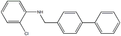 2-chloro-N-[(4-phenylphenyl)methyl]aniline,,结构式