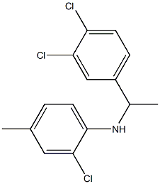 2-chloro-N-[1-(3,4-dichlorophenyl)ethyl]-4-methylaniline 结构式