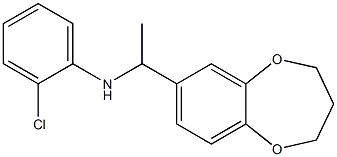2-chloro-N-[1-(3,4-dihydro-2H-1,5-benzodioxepin-7-yl)ethyl]aniline,,结构式
