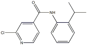 2-chloro-N-[2-(propan-2-yl)phenyl]pyridine-4-carboxamide 结构式