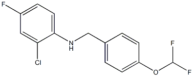 2-chloro-N-{[4-(difluoromethoxy)phenyl]methyl}-4-fluoroaniline,,结构式