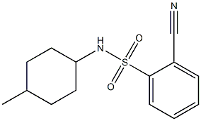 2-cyano-N-(4-methylcyclohexyl)benzene-1-sulfonamide Structure