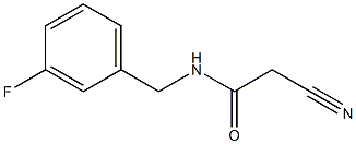 2-cyano-N-[(3-fluorophenyl)methyl]acetamide Structure