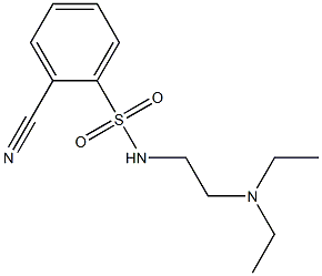 2-cyano-N-[2-(diethylamino)ethyl]benzenesulfonamide Struktur