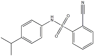 2-cyano-N-[4-(propan-2-yl)phenyl]benzene-1-sulfonamide,,结构式