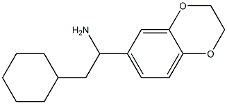 2-cyclohexyl-1-(2,3-dihydro-1,4-benzodioxin-6-yl)ethan-1-amine,,结构式