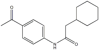 2-cyclohexyl-N-(4-acetylphenyl)acetamide,,结构式
