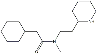 2-cyclohexyl-N-methyl-N-[2-(piperidin-2-yl)ethyl]acetamide,,结构式
