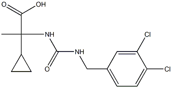 2-cyclopropyl-2-({[(3,4-dichlorophenyl)methyl]carbamoyl}amino)propanoic acid Structure