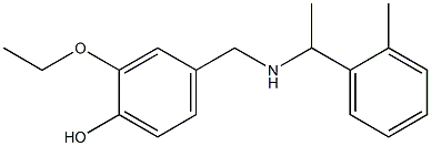 2-ethoxy-4-({[1-(2-methylphenyl)ethyl]amino}methyl)phenol Struktur