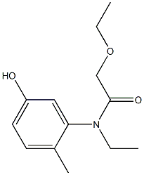 2-ethoxy-N-ethyl-N-(5-hydroxy-2-methylphenyl)acetamide Struktur