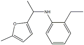 2-ethyl-N-[1-(5-methylfuran-2-yl)ethyl]aniline Struktur