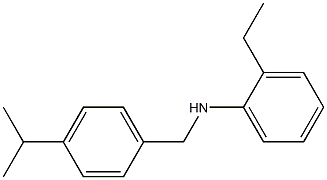 2-ethyl-N-{[4-(propan-2-yl)phenyl]methyl}aniline Structure