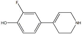 2-fluoro-4-(1,2,3,6-tetrahydropyridin-4-yl)phenol 化学構造式