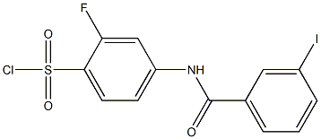 2-fluoro-4-[(3-iodobenzene)amido]benzene-1-sulfonyl chloride 结构式