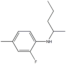 2-fluoro-4-methyl-N-(pentan-2-yl)aniline 化学構造式