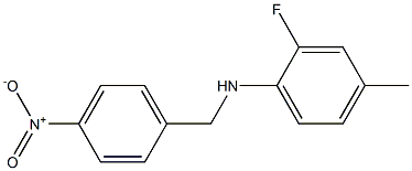 2-fluoro-4-methyl-N-[(4-nitrophenyl)methyl]aniline 结构式