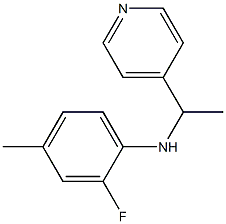 2-fluoro-4-methyl-N-[1-(pyridin-4-yl)ethyl]aniline Structure