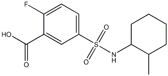 2-fluoro-5-[(2-methylcyclohexyl)sulfamoyl]benzoic acid Struktur