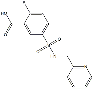 2-fluoro-5-[(pyridin-2-ylmethyl)sulfamoyl]benzoic acid