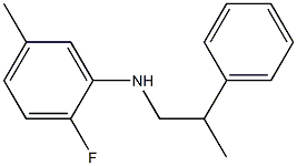 2-fluoro-5-methyl-N-(2-phenylpropyl)aniline 化学構造式