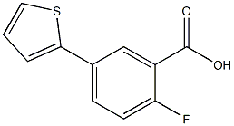 2-fluoro-5-thien-2-ylbenzoic acid 化学構造式