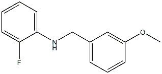 2-fluoro-N-[(3-methoxyphenyl)methyl]aniline,,结构式