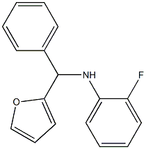 2-fluoro-N-[furan-2-yl(phenyl)methyl]aniline Structure