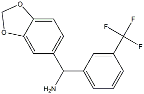 2H-1,3-benzodioxol-5-yl[3-(trifluoromethyl)phenyl]methanamine Structure