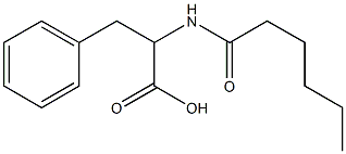 2-hexanamido-3-phenylpropanoic acid Struktur