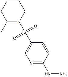 2-hydrazinyl-5-[(2-methylpiperidine-1-)sulfonyl]pyridine Structure