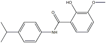 2-hydroxy-3-methoxy-N-[4-(propan-2-yl)phenyl]benzamide Struktur