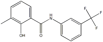 2-hydroxy-3-methyl-N-[3-(trifluoromethyl)phenyl]benzamide 化学構造式