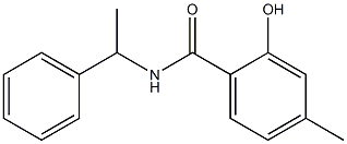 2-hydroxy-4-methyl-N-(1-phenylethyl)benzamide,,结构式