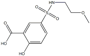 2-hydroxy-5-[(2-methoxyethyl)sulfamoyl]benzoic acid,,结构式