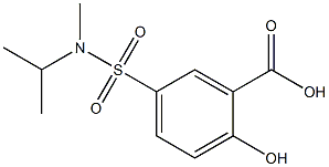 2-hydroxy-5-[methyl(propan-2-yl)sulfamoyl]benzoic acid Struktur