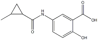 2-hydroxy-5-{[(2-methylcyclopropyl)carbonyl]amino}benzoic acid,,结构式